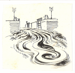 CMO11703-003 Openstaande sluis met wegstromend water